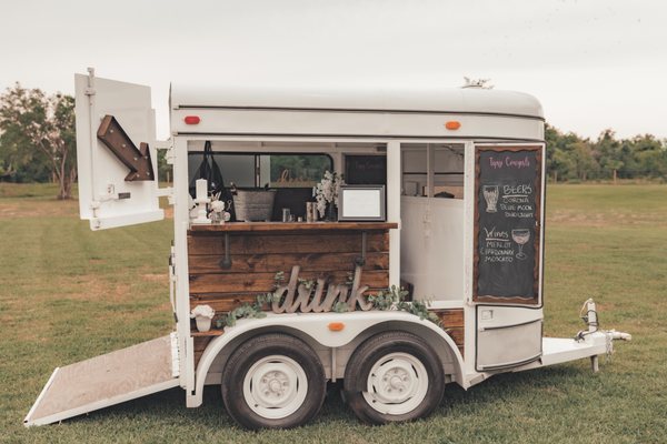 Johnny Cash converted horse trailer mobile bar.