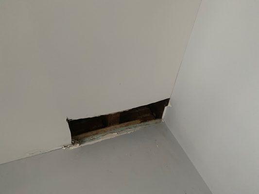 Hole in ceiling