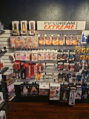 Fully stocked with strokers of all sizes and varieties. No problem bringing your fantasy to life with the amount of options available.