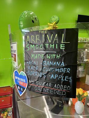 Poster for The Arrival Smoothie (No Sugar) 12/2023