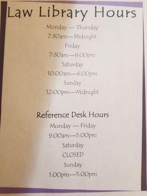 Law School library open late!