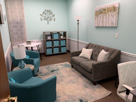 Another one of our comfy counseling offices .