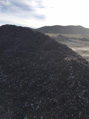 Piles of soil middle of winter