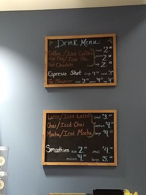 Menu boards.