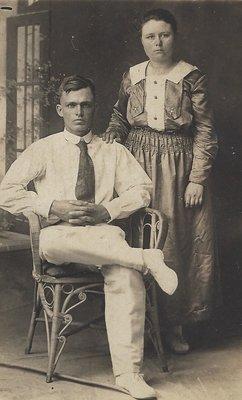 A WW1 Veteran and his wife. They had children during the Spanish Flu of 1918.