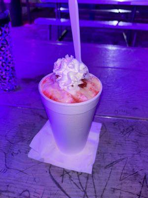 Fresas con crema snowcone