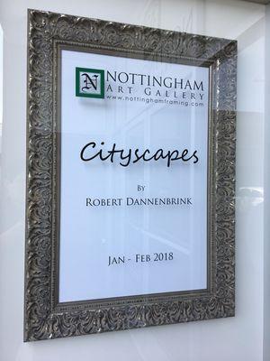 See the urban landscape from the perspective of an architect in his paintings at the Nottingham Gallery