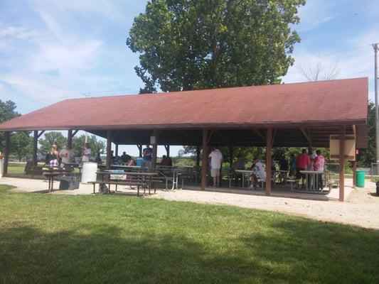 Grill and covered picnic area at Veterans Memorial Park