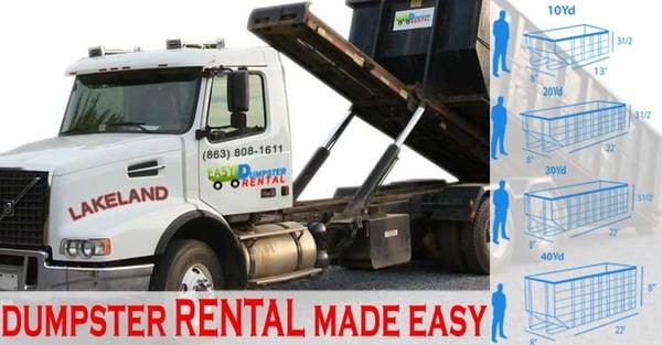 Lakeland  Easy Dumpster Rental roll off truck