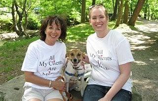 Debbie and Golda with Claire (manager of VA and MD) at the annual Walk for the Animals in Arlington VA.