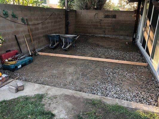 Patio prep