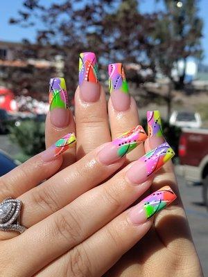 Nails done by Andy so beautiful my pride nails