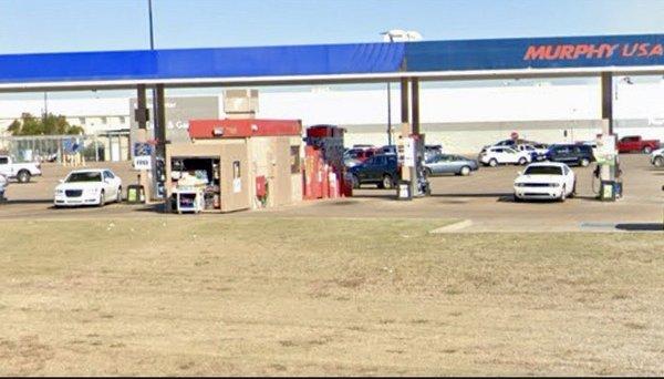 rear of gas station as viewed from U.S. Highway 64 (facing north)