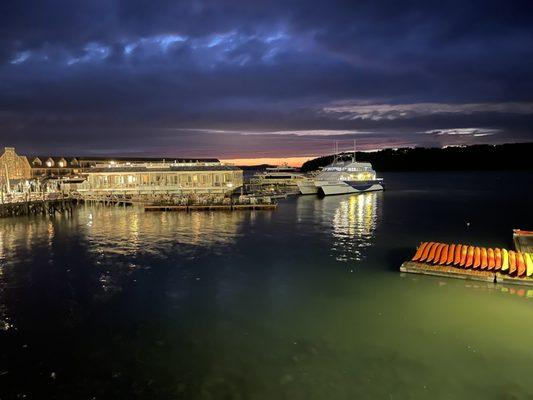 Harbor at night