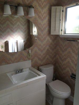 After pic of the '1962 pink' sink. Now it looks new!