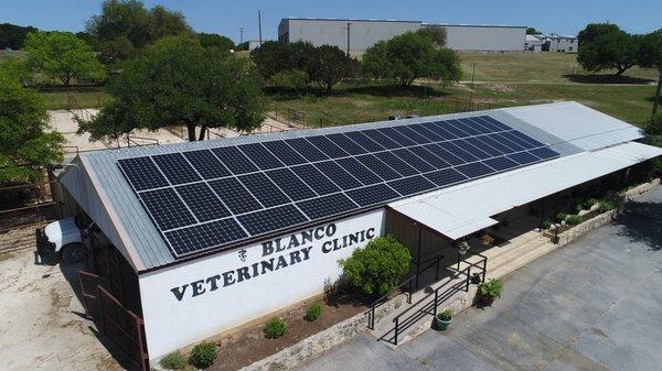 Blanco Veterinary Clinic Solar Panels- Get your Govt Rebate Today whether home or business.