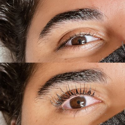 BEFORE & AFTER // Lash lift + tint