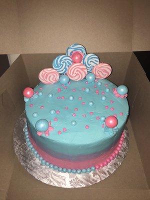 Gender Reveal Cake