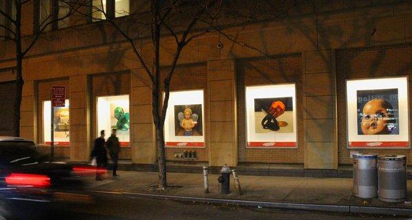 Woodward Gallery features Margaret Morrison in NYU windows