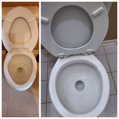 We take care of stains in your toilet as well!