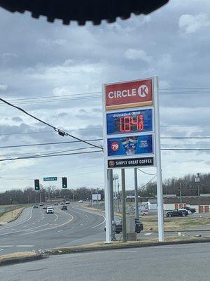 Gas sign / prices