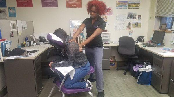 We do chair massage events and spa parties as well!