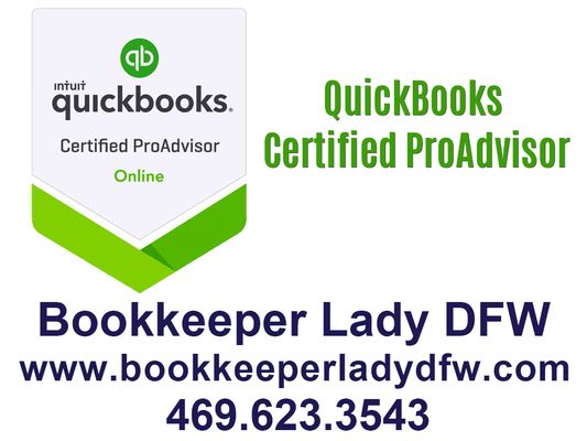 Boutique Accounting and Bookkeeping services for small business owners in the Dallas-Fort Worth area. QuickBooks Certified ProAdvisor