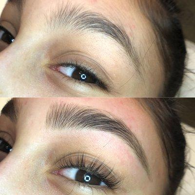 Brow shape and lash lift