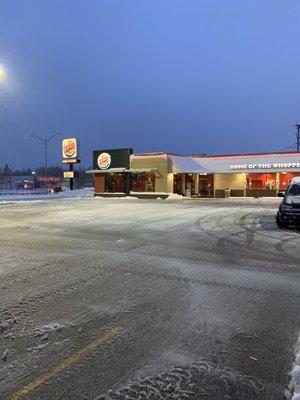 Parking lot snow removal