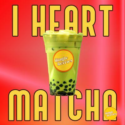 Matcha Milk Tea with boba graphic