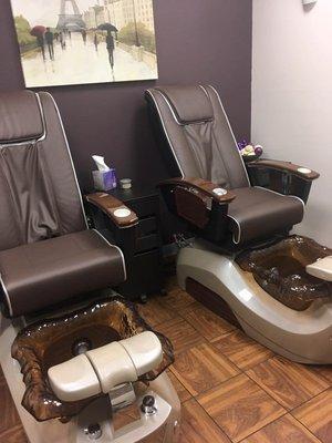 Newly remodeled private pedicure room.