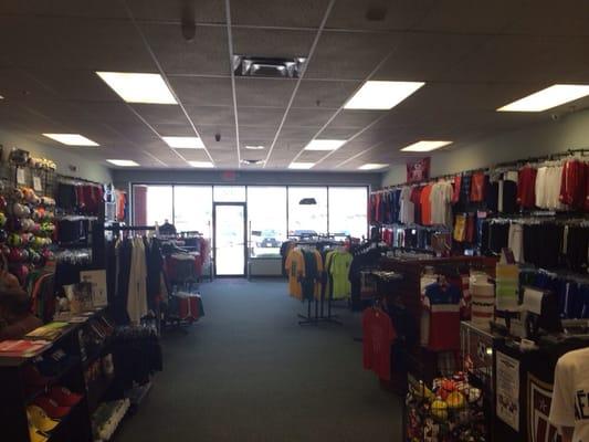 The rest of the store.  Lots of undiscounted last years jerseys in no mans land