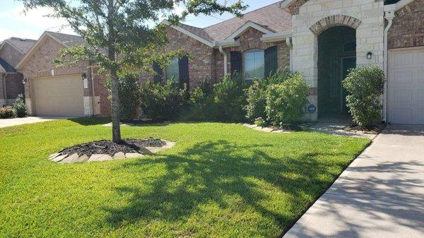 Front yard done by rain or shine