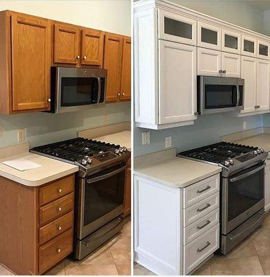 Before/after. Kitchen cabinet