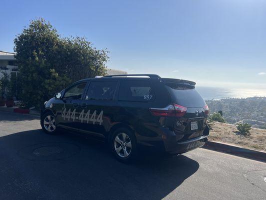 Yellow Taxi Cab Minivan near Westminister CA