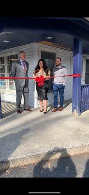 Our ribbon cutting ceremony with Southbury Selectman George Bertram.