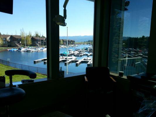 This is the operatory Dr Cassidy seems to favor. What a wonderful view to look at while at the dental office. In LAKE TAHOE!!!!