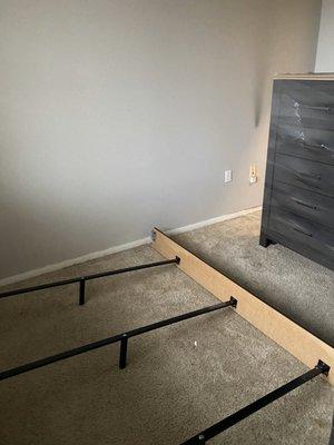 Bed frame and dresser