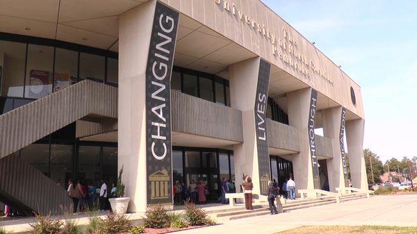 Front steps of Givens Performing Arts Center