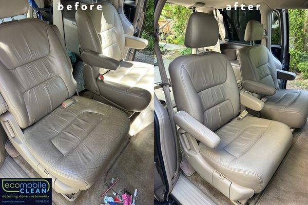 These van seats had seen a lot of activity without a thorough cleaning. We brought them back to life!