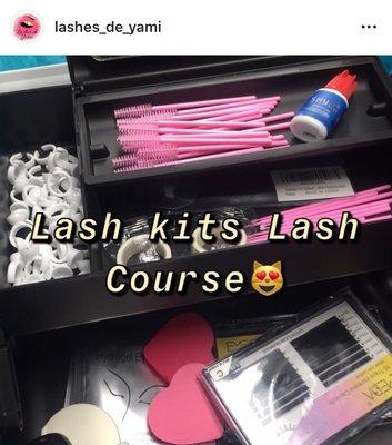 Eyelash extensions lash course private sessions available Certification and Lash kits available