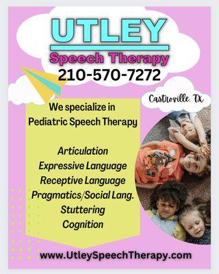 Utley Speech Therapy flyer.