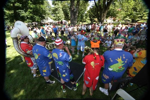 Circle City Sidewalk Stompers performer in the Children's Area of the Festival.