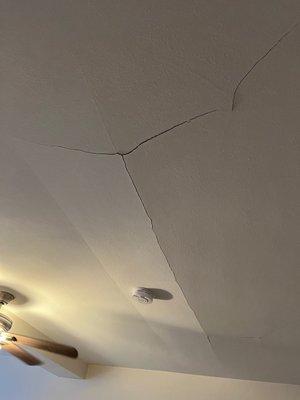 Crack in ceiling