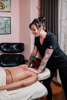 Paige is a Licensed and Insured Massage therapist focused on chronic pain, mobility, and the restorative power of healthy touch.