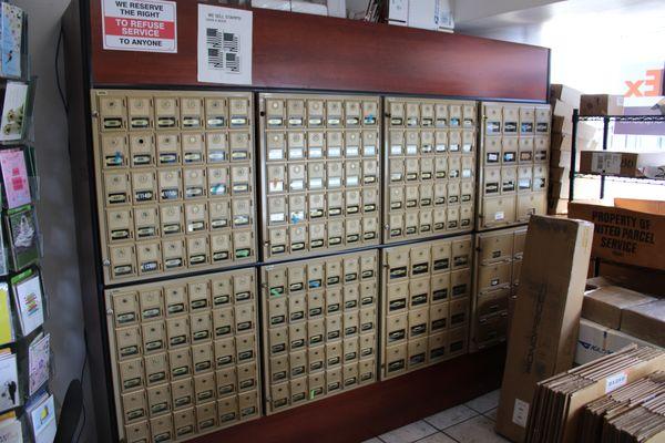 Private mailboxes for rent