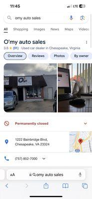 There permanently closed business