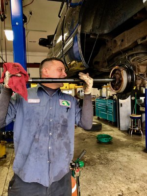 Parking brake shoe replacement.