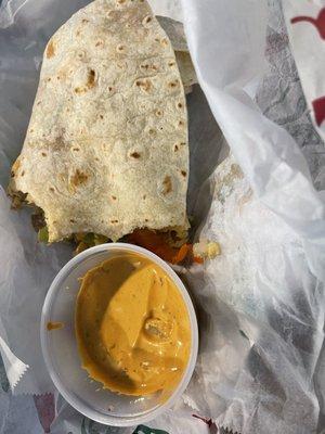 Half eaten Texas Breakfast Burrito--still huge!