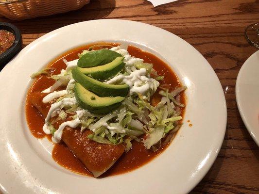 Enchiladas pork chicken